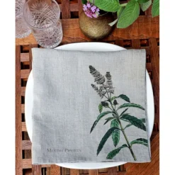 Oldenhof Herbs servet 45 x 45 cm linnen 6 stuks