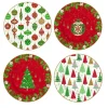 Oldenhof Jingle Bells dessertbord ø 19 cm porselein 4 stuks