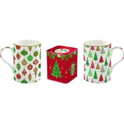 Oldenhof Jingle Bells theeset 2 bekers met theebox 3-delig