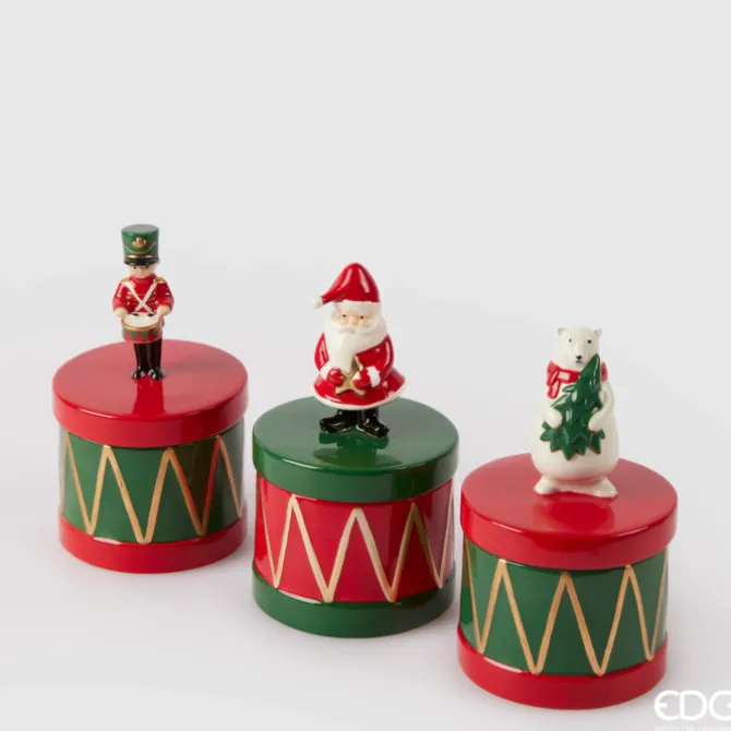 Oldenhof Kerstdecoratie Trommel met muzikant 14 cm