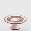 Oldenhof Kerstkrans taartplateau 10 x 21,5 cm aardewerk