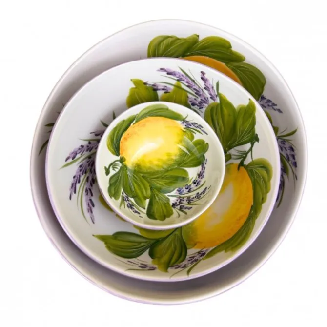 Oldenhof Limone & Lavanda schaal ø 14 cm aardewerk