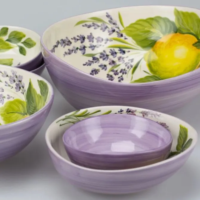 Oldenhof Limone & Lavanda schaal ø 20 cm aardewerk