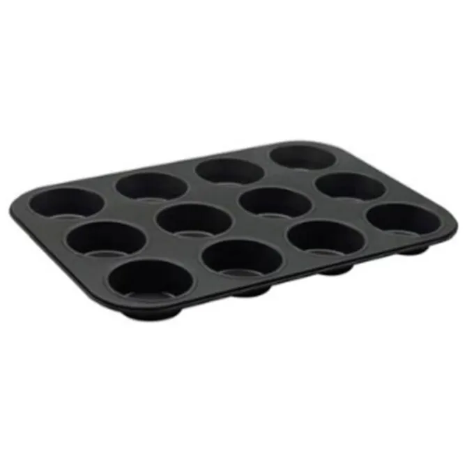 Oldenhof muffin bakvorm 12 muffins aluminium zwart