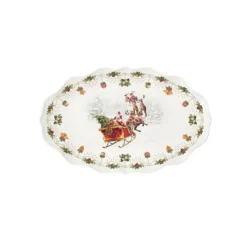 Oldenhof Nostalgic Christmas serveerbord 40 x 25,5 cm porsel
