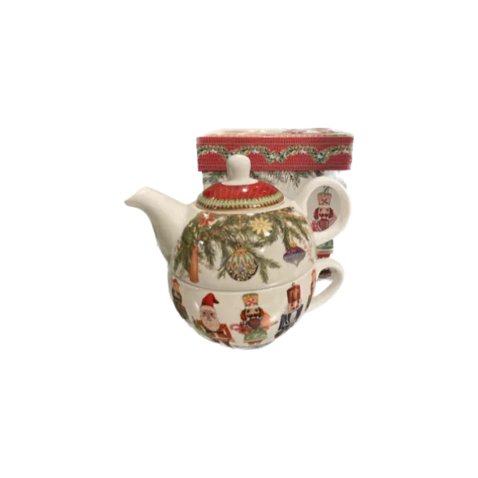 Oldenhof Notenkraker tea for one set met geschenkverpakking porselein