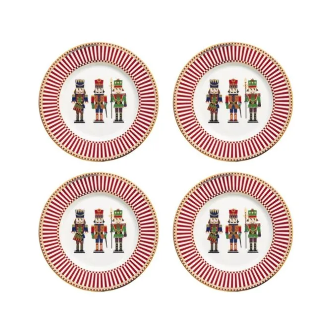 Oldenhof Nutcracker dessertbord ø 19 cm porselein 4 stuks