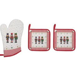 Oldenhof Nutcracker ovenwant en pannenlap 4-delig