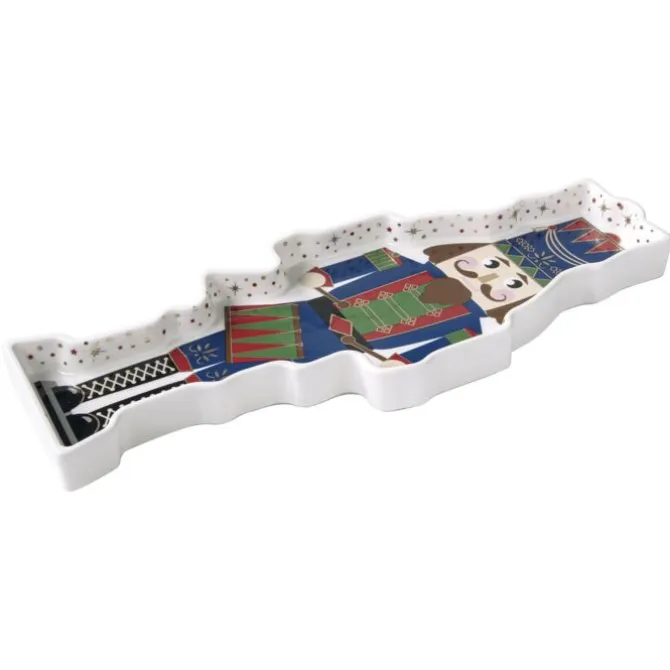 Oldenhof Nutcracker serveerbord notenkraker 36,5 cm porselein
