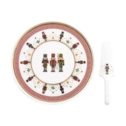 Oldenhof Nutcracker taartset porselein 2-delig