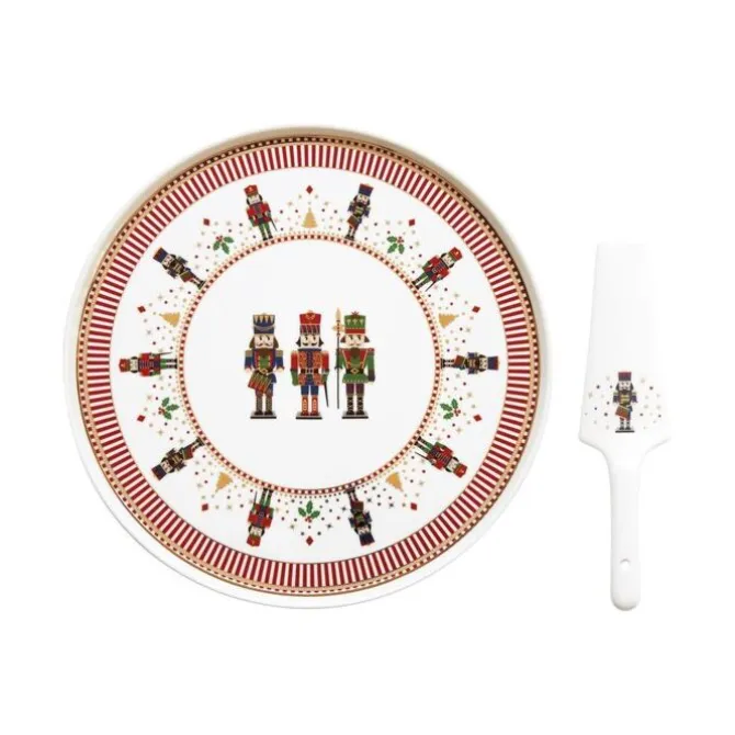 Oldenhof Nutcracker taartset porselein 2-delig