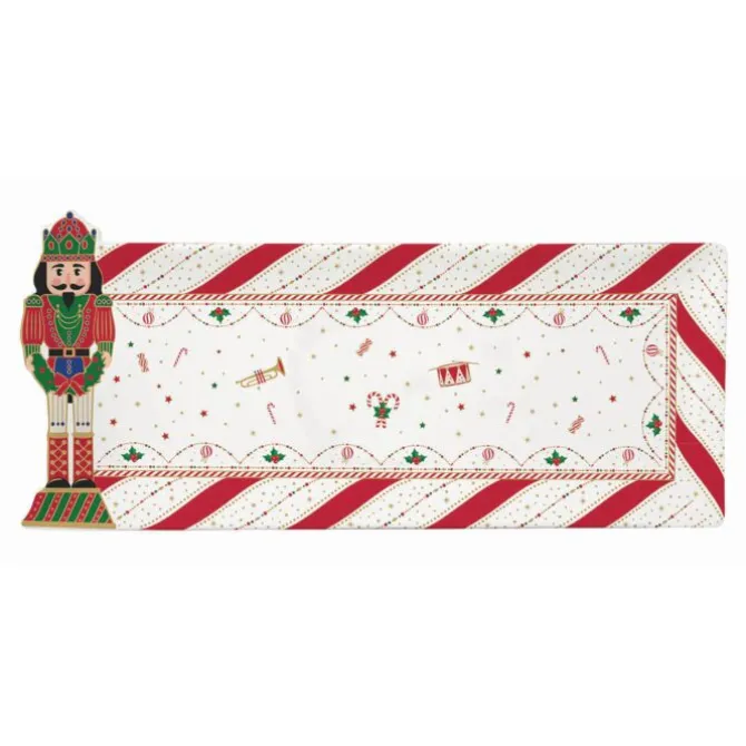 Oldenhof Nutcracker Twist serveerbord 36 x 16 cm porselein