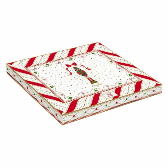 Oldenhof Nutcracker Twist serveerbord 25,5 x 19 cm porselein