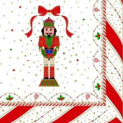 Oldenhof Nutcracker Twist servet 33 x 33 cm papier 20 stuks