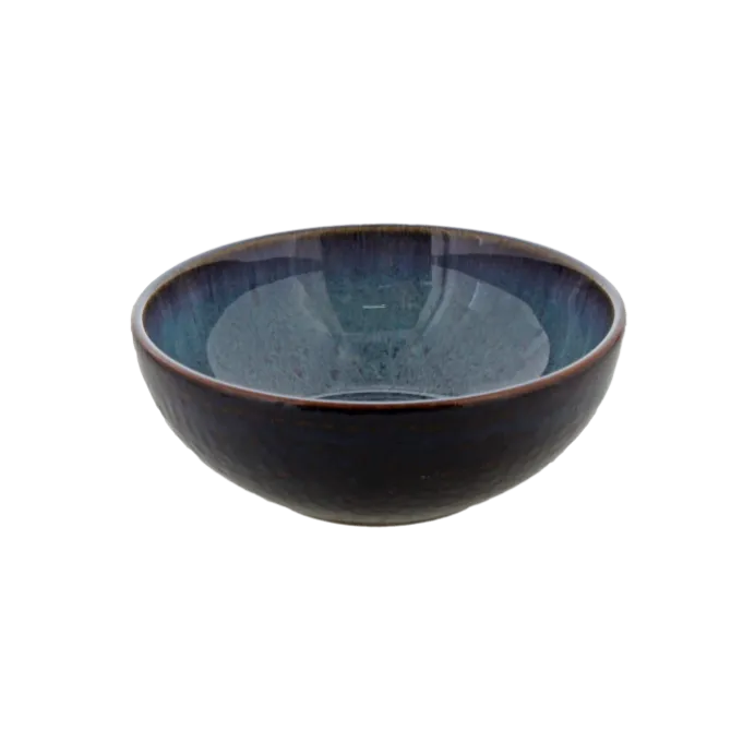 Oldenhof 1821 ontbijtkom ø 16 cm aardewerk indigo spickelblauw