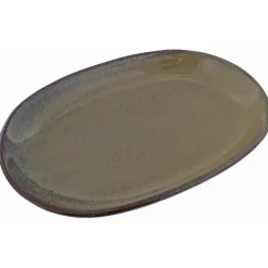 Oldenhof 1821 ovale schaal ø 30,5 x 21 cm aardewerk mosgroen