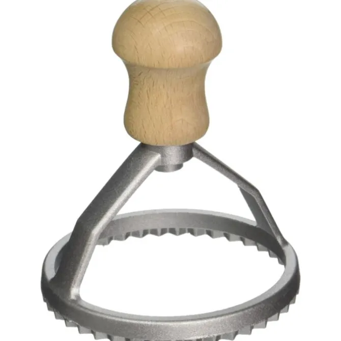 Oldenhof pasta uitsteekvorm rond 8 cm hout aluminium