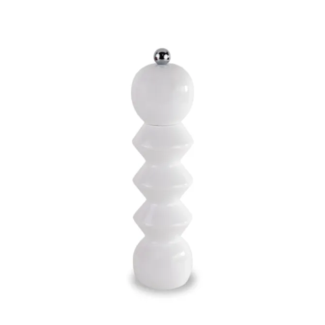 Oldenhof peper- of zoutmolen met ribbels 20 cm wit