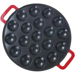 Oldenhof poffertjesplaat ø 24 cm gietijzer rood