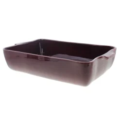 Oldenhof rechthoekige ovenschaal 37 x 25 cm aardewerk paars