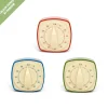 Oldenhof retro keukentimer met magneet  6,5 x 6,5 cm blauw, groen of rood