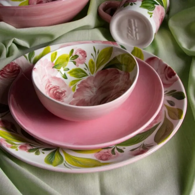 Oldenhof Rosa Romantica schaal ø 30 cm aardewerk