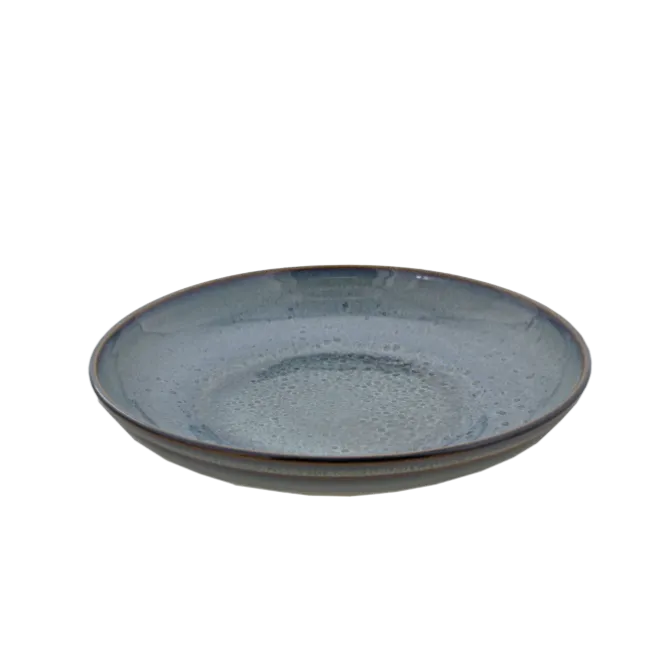 Oldenhof 1821 serveerbord ø 35 cm aardewerk indigo spickelblauw
