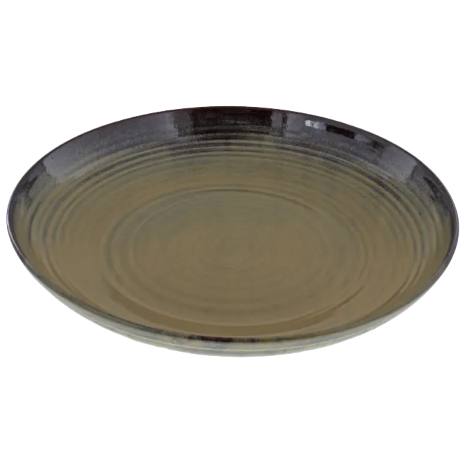Oldenhof 1821 serveerbord ø 45 cm aardewerk mosgroen