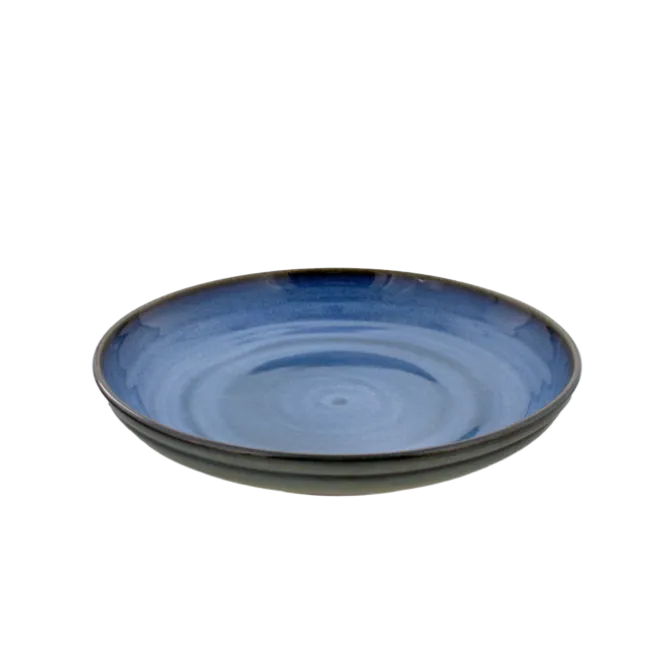 Oldenhof 1821 serveerbord ø 35 cm aardewerk azuurblauw
