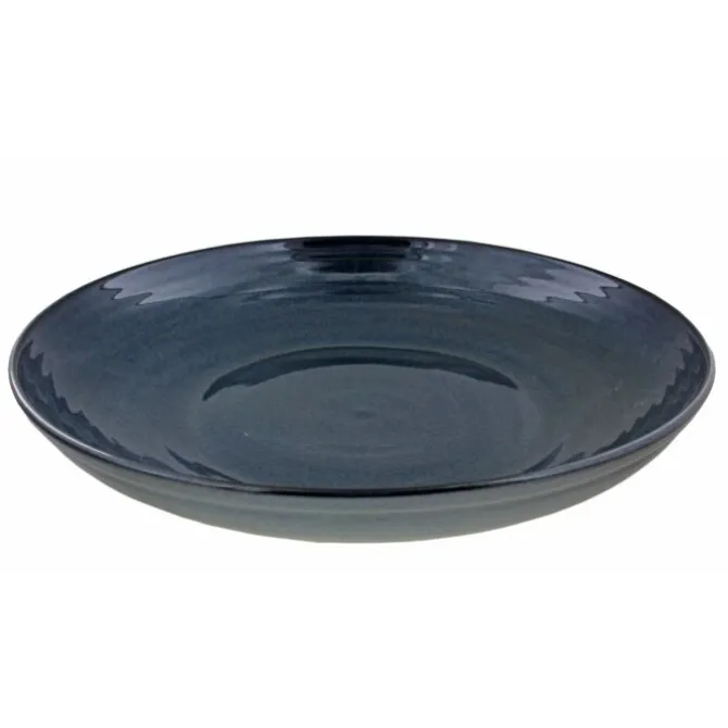 Oldenhof 1821 serveerbord ø 45 cm aardewerk indigo blauw