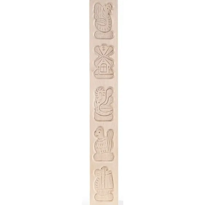 Oldenhof speculaasplank 5 vormen 50 cm hout