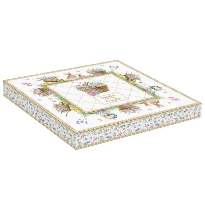 Oldenhof Spring Bloom eierbord voor 6 eieren porselein
