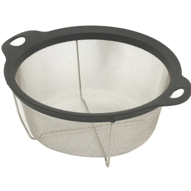 Oldenhof staande zwarte zeef rond 25,5 cm rvs zwart