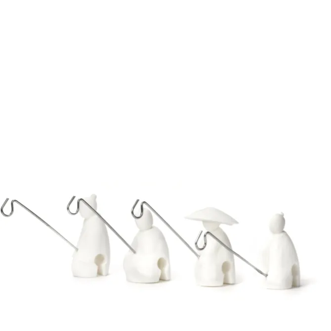 Oldenhof Theehouder vissers set van 4 silicone wit