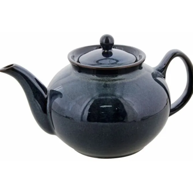Oldenhof 1821 theepot 1 liter aardewerk indigo blauw