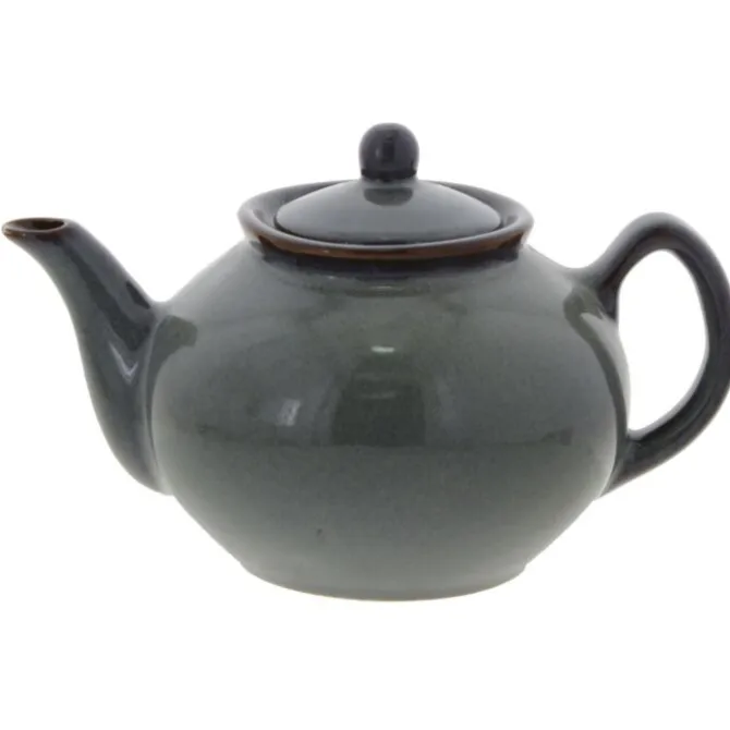 Oldenhof 1821 theepot 1 liter aardewerk spickelblauw