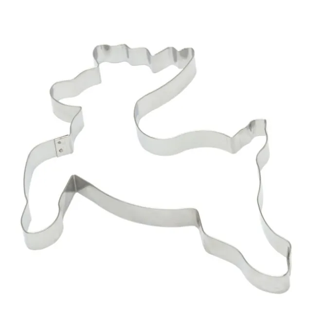 Oldenhof uitsteekvorm rendier 17 cm rvs glans