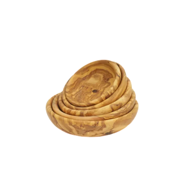 1821 Olijfhout diepe saladeschaal ø 24 cm olijfhout