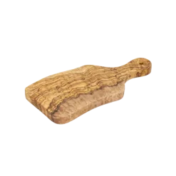 1821 Olijfhout rustieke serveerplank met greep 27 x 12 cm olijfhout