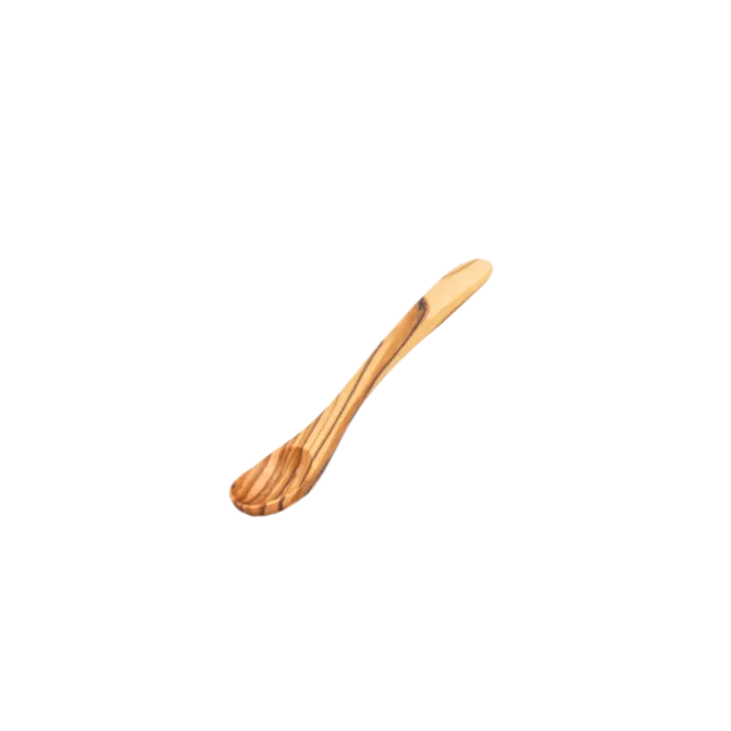 1821 Olijfhout suikerlepel 15 cm olijfhout