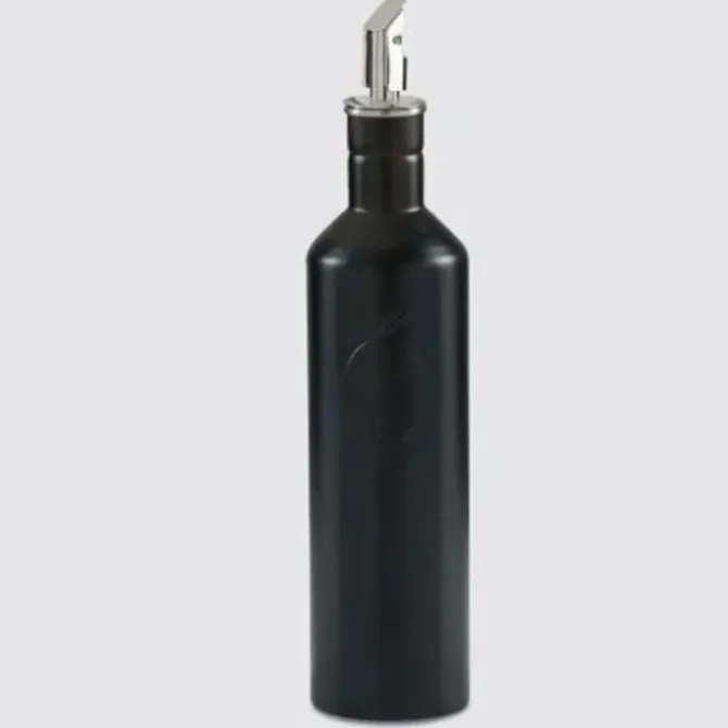 Olipac oliekan flesvormig 250 ml rvs mat zwart