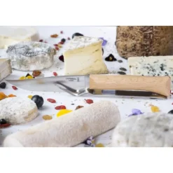 Opinel Cheese kaasmes met vork 25 cm rvs hout