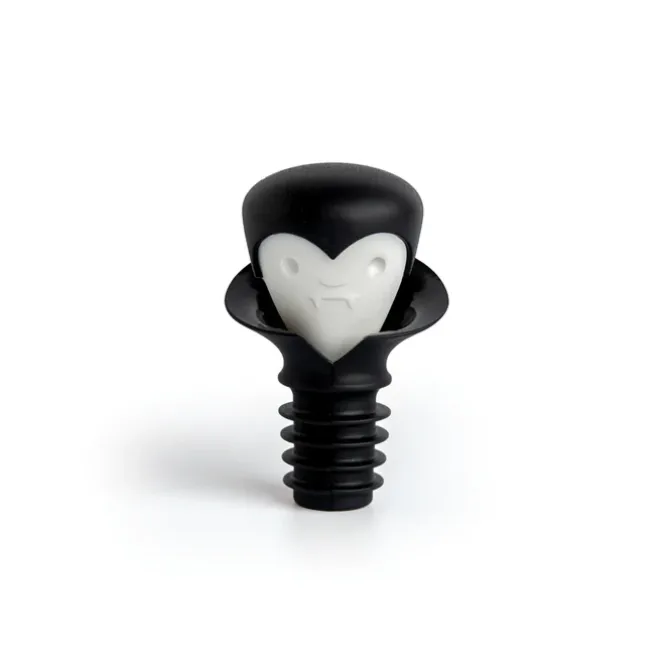 Ototo Count Corkula wijnstop 6 cm kunststof zwart
