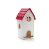 Ototo Tea House theezakjesdispenser 19 cm kunststof wit/rood