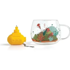 Ototo Under The Tea thee-ei silicone geel + theeglas