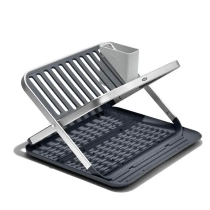 OXO Good Grips afdruiprek inklapbaar 35,5 x 41 cm aluminium