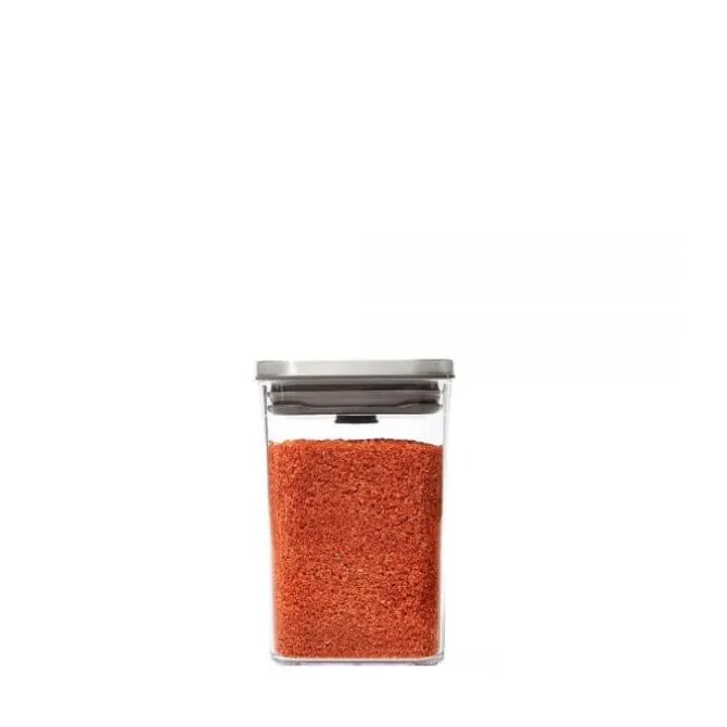 OXO Good Grips POP SteeL 2.0 voorraadpot vierkant 1 liter kunststof rvs