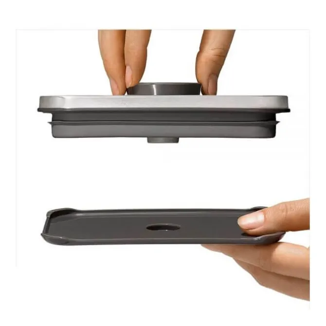 OXO Good Grips POP SteeL 2.0 voorraadpot vierkant 1 liter kunststof rvs