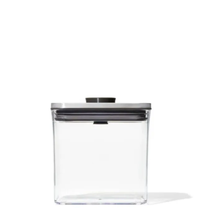 OXO Good Grips POP SteeL 2.0 voorraadpot rechthoekig 1,6 liter kunststof rvs