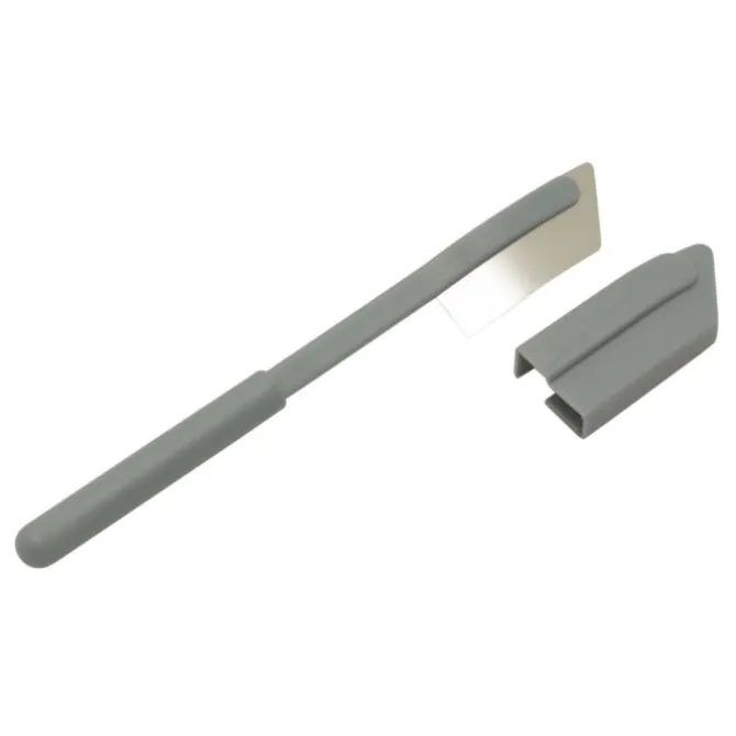 Patisse Frans stokbroodmes 12,8 cm kunststof grijs